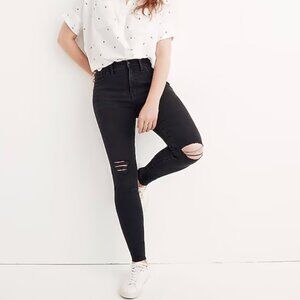 NWT Madewell 9" Mid-Rise Skinny Jeans in size 28 Tall Black Sea